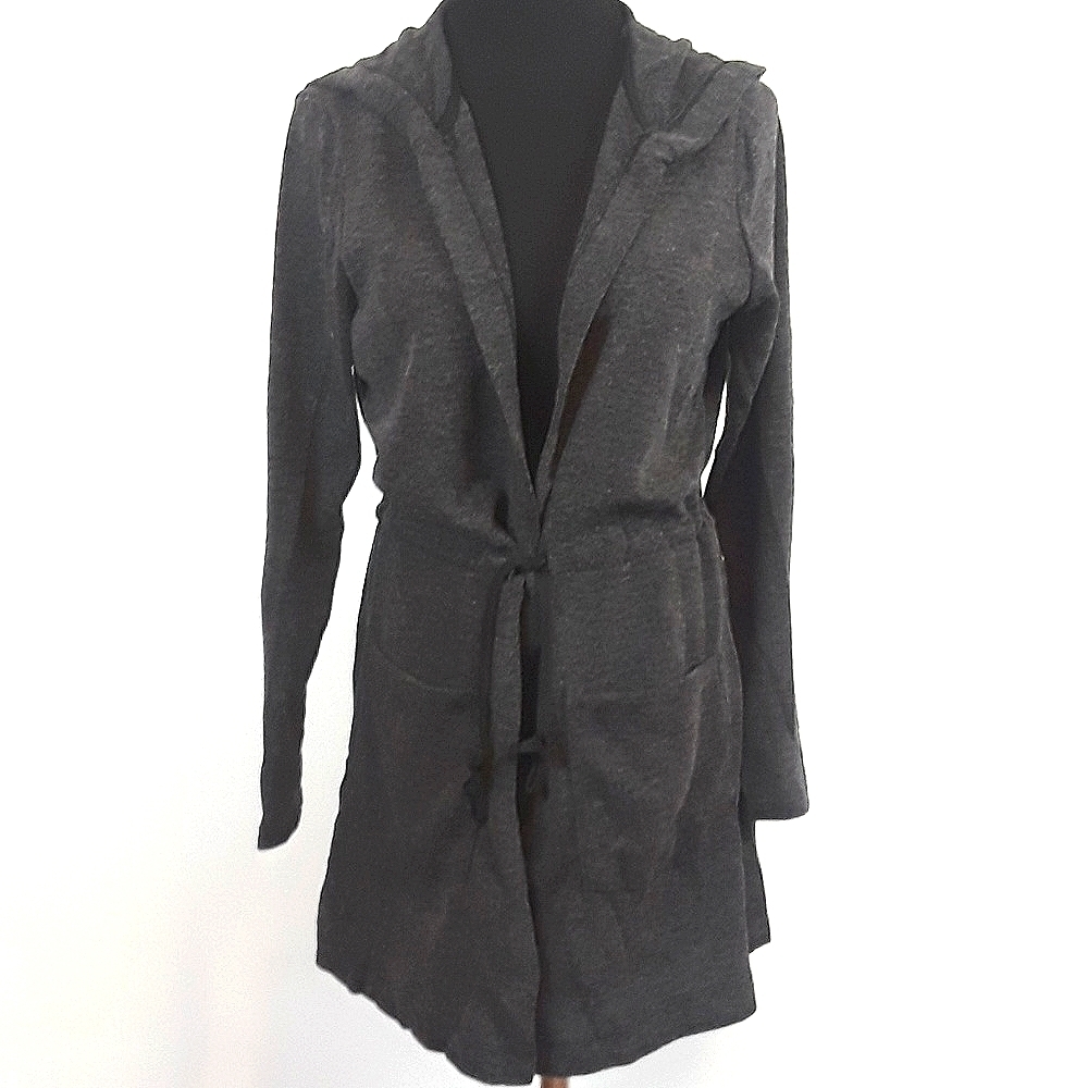 Gilli dark gray knit‎ open front hoodie cardigan